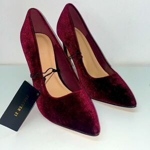 🔥 Forever 21  women’s heel burgundy red sz 7 New